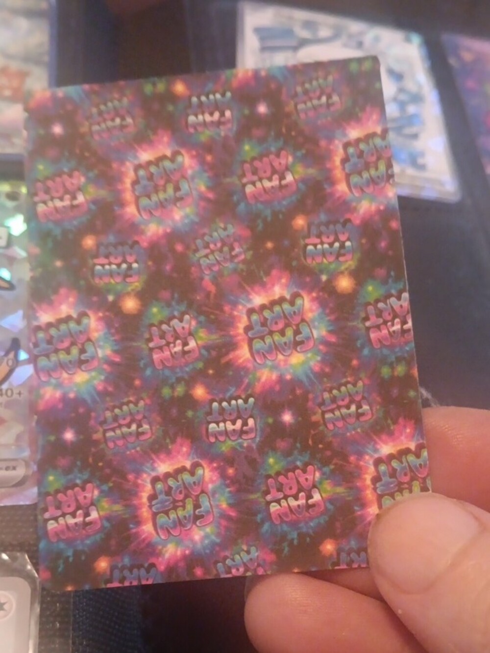 Dragon Holographic Art Card - Orange & Blue - Picture 2 of 2